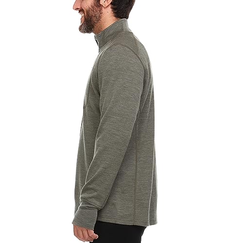 100% Merino Wool Men's Expedition Weight Quarter Zip - Moisture Wicking Sweater3