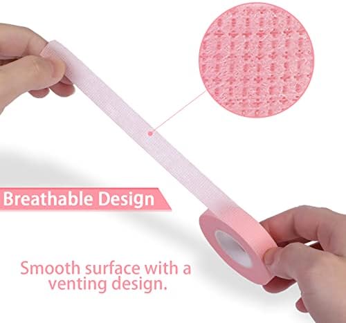 Lash Tape - Vaktop 6 Rolls Eyelash Tape with 2 Tweezers and Scissors, Breathable Lash Tape for Eyelash Extension - for False Lash Extension Accessories (0.5 inch x 10 Yards)