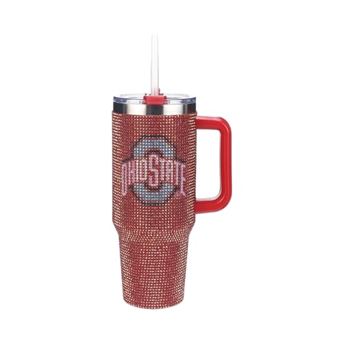 Image of The Memory Company Officially Licensed 40oz TC Bling Game Day Tumbler with Vintage Logo, Ohio State University