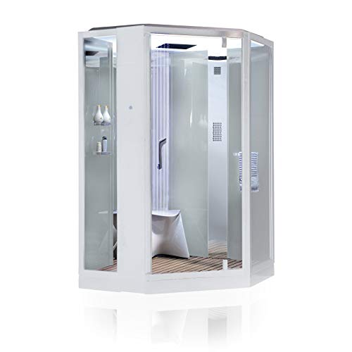 Dampfdusche „Monza“ Weiß Dampf Dusche, Duschkabine, Dampfbad, Duschtempel, Duschkabinett