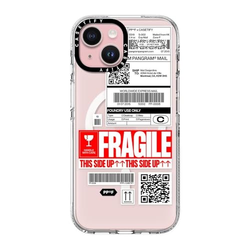 CASETiFY �N���A MagSafe�Ή� iPhone 15 �P�[�X [���΂݂ɂ����f�� / 2m����̗����������N���A / MagSafe �ɑΉ�] - PP-0008 - �N���A