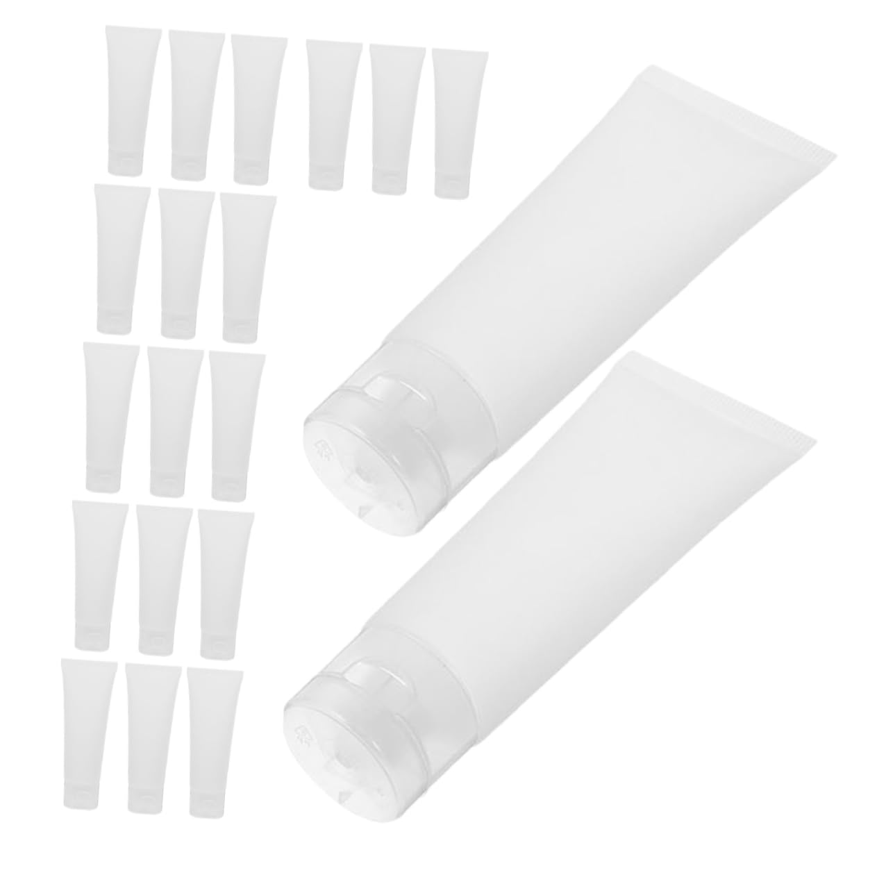 Gatuida Contenitori da Viaggio Refillabili 50 Pezzi 50ml Pp Pe Bianco | Articoli da Toilette e Dentifricio, Uso Quotidiano e Viaggio, Tubi Flessibili con Tappo a Ribalta
