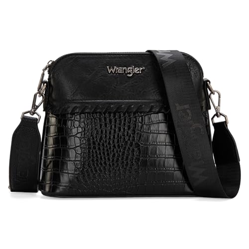 Image of Wrangler 3PCS Purses for Women Tote Bag Crossbody Handbag and Wallet Set with Guitar Strap