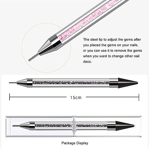 Bolt bee Rhinestone Picker Tool, Dual-Ended Diamond Painting Wax Pencil Gems Crystals Picker Pen Nail Art DIY Decoration Tool - Image 4