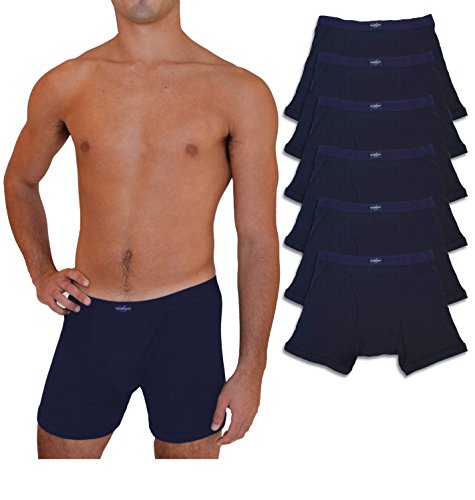 Andrew Scott Big & Tall Men's 6 Pack Cotton Boxer Briefs