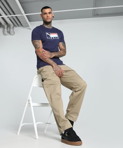 Image of Puma Men Cotton Graphic Print Slim Fit T-Shirt