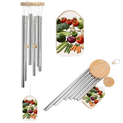 Introduction of Various Vegetables Wind Chime Soothing Harmonious Aluminium Wind
