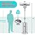 GarveeLife 48,000 BTU Patio Heater, Propane Stainless Steel Patio Heater With Wheels, Outdoor Propane Heaters for Backyard, Garden, Patio, Porch and Pool, Silver
