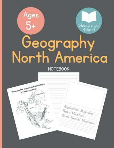 Geography of North America: for Preschool, Kindergarten. Learn about Continents, Flags, Lakes, and more. Handwriting, memory and coloring practices.