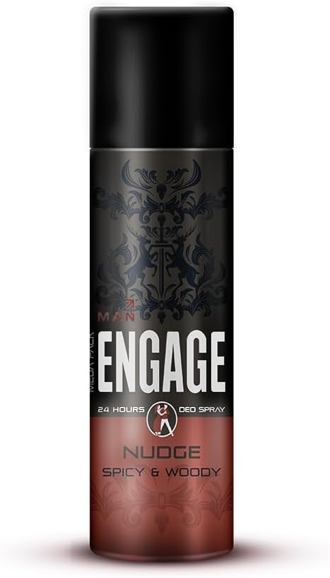 Nudge Deodorant for Men, Spicy and Woody, Skin Friendly Deo, 220ml Body Spray
