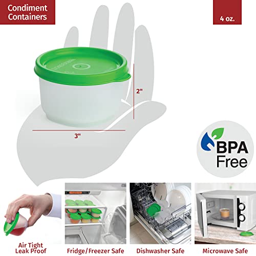 Image of Signoraware Mini Fresh BPA Free Plastic Containers (130ml x 8 | Set of 8 | Green)