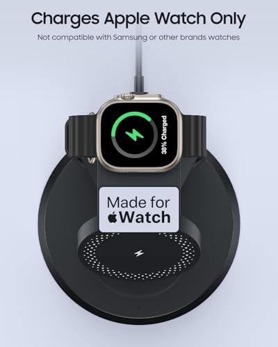 Image of Meifigno 25W Fast 3 in 1 Charging Station for Apple Multiple Devices | 25W Magnetic Charger for iPhone 17 /16, Compatible with MagSafe, with 45W Adapter, Watch Charger Stand for iWatch & Airpods