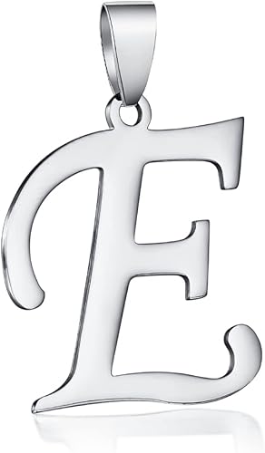 Miniatura 1 de Dijes de acero inoxidable con dije de letra inicial para hacer joyas, collares, pulseras y llaveros