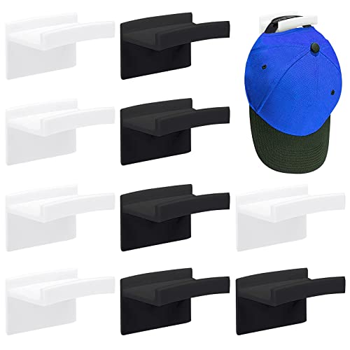 Support à Chapeau Sans Perçage 10 Pièces Supports Pour Chapeaux à Forte Adhérence Porte Capuchon Mural Crochet à Chapeau Porte Casquette Mural Pour Chapeaux, Casque d'Écoute, Casquettes De Baseball Cover