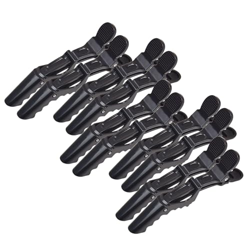 10 Pcs Alligator Hair Clips Styling Sectioning Clips Professional Salon-Grade Hair Clips for Hair Styling Coloring Cutting (Black)