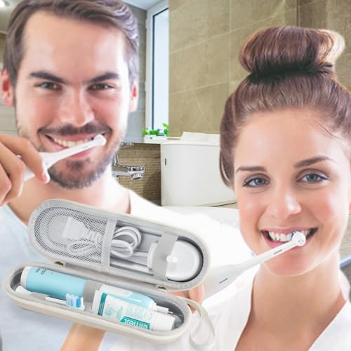 Image of Toothbrush Travel Case for Oral B / Oral-B Pro 1000 1500 5000 7000 7500 and Philips Sonicare 4100 1100 5300 5100 6100 6500 / iO Series Electric Toothbrush, Hard Protective Storage Bag (Starlight)