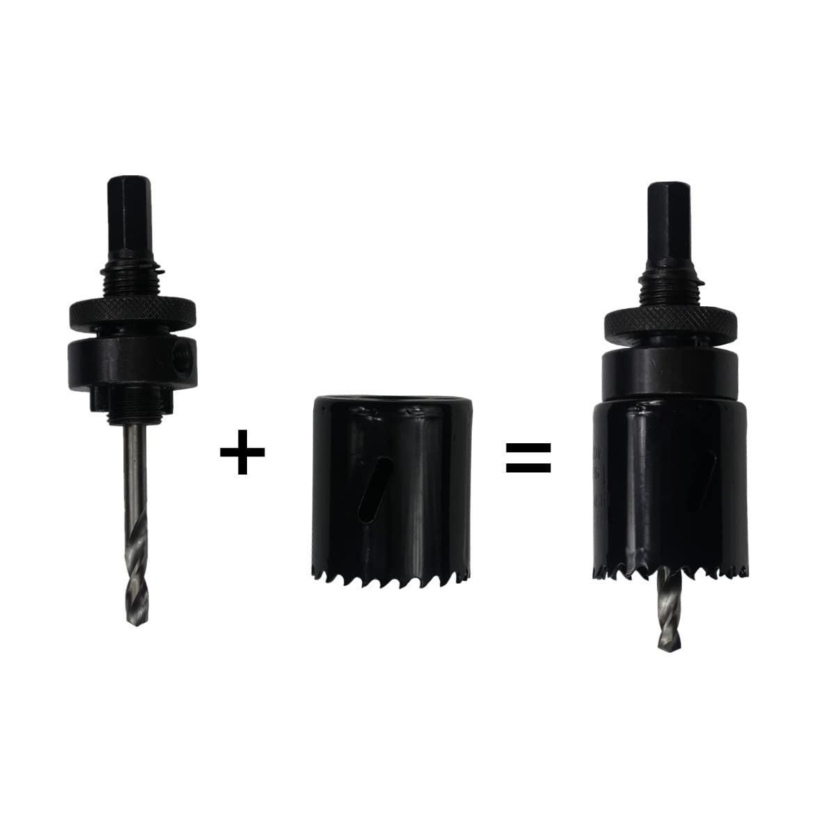 Broca de corona Ø33 mm HSS-Bi-Metall broca de lata, corona de perforación, sierra circular con adaptador Bohrfux.