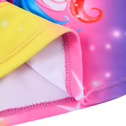 Image of Vogseek 4-10T Girls Rashguard 2 Pieces Long Sleeve Swimsuit Swimwear with Shorts