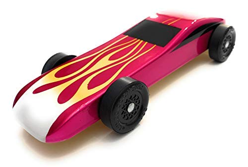 Maximum Velocity Pinewood Car Kit | Includes CNC'd Body, Official Scout Speed Wheels, Speed Axles, Graphite & Steel Weight | Sports Car Derby Car Kit