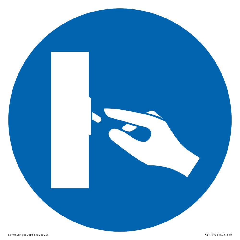 Mandatory: Use switch Sign - 150x150mm - S15