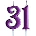 Pink 31st Birthday Candle, Number 31 Years Old Candles Cake Topper, Woman Party Decorations, Supplies