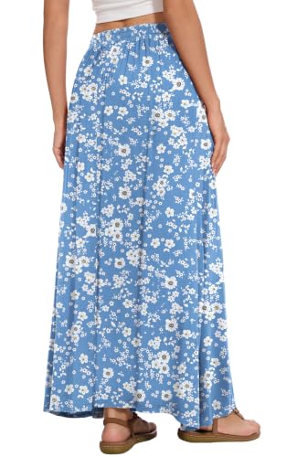 Image of Womens Maxi Skirt Long Flowy Summer A-Line High Waist Skirts