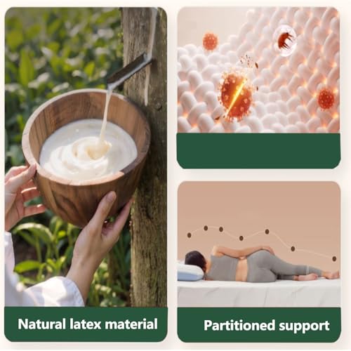 Cubrecolchón de espuma de látex para aliviar la presión lumbar y cervical 5