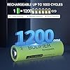 BOLIFIER Rechargeable AA Battery for Outdoor Solar Lights, 12 Pack 1.2V NiMH 1000mAh Pre-Charged Double A Solar Battery for Garden Landscaping Outdoor Solar Lights (AA 1000mAh Pack 12) #2