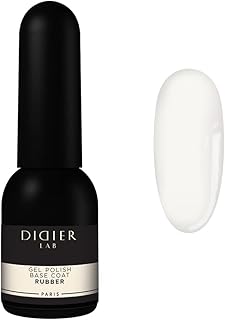 DidierLab - Gel Nail Polish Base Coat Rubber 10ml - Extra Strong Nail Strengthener For Damaged Nails - Gel Base Coat - Nail Varnish - Gel Polish Nail Art - Clear Nail Polish - LED UV Gel Nail Polish