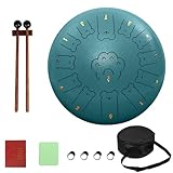 Artisanal Metal Tongue Drum with Smooth Face 13 Adjusted Notes for Music Education Counseling Meetings Home Deck Metal Tongue Drum