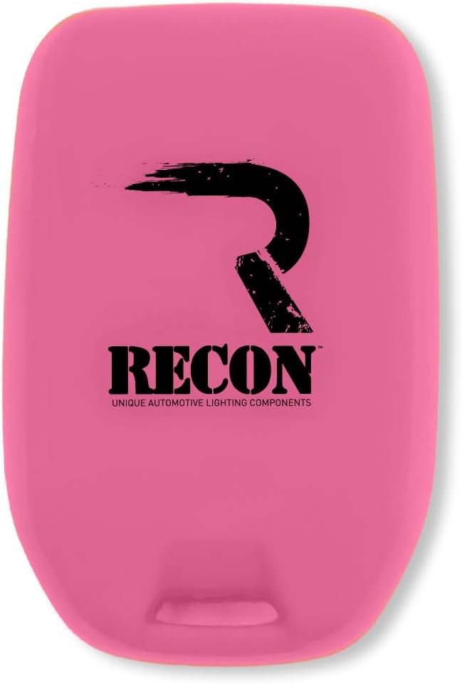 RECON Fits 19-21 GMC Sierra 1500, 2500, 3500 & 19-21 Chevy Silverado 1500, 2500, 3500 100% Silicone Rubber Rugged Key Fob Protection Cover Premium Quality 5 Button (Pink)