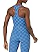 Eleven by Venus womens Ace Tank Yoga Shirt, Ocean Checkered Print, X-Small US