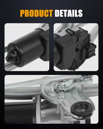 Image of ROADFAR Front Windshield Wiper Motor Compatible For BMW For X3 2004-2010 | Fit For BMW For X3 2004-2010|OEM:61617051669|602-904|4 Pins