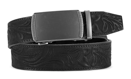 Image of CHAOREN Mens Belt Leather Ratchet Belt - Customizable Fit, Effortless Style (35mm)