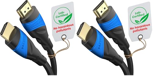 Image of KabelDirekt 4K HDMI Cable - 25ft & Longer HDMI Cables (20ft-75ft) - German-Engineered HDMI Cord - Supports 4K@60Hz, UHD, HDR, ARC, Ethernet - HDMI Cable for HDTV, PC, PS5, Xbox, Switch (Pack of 2)