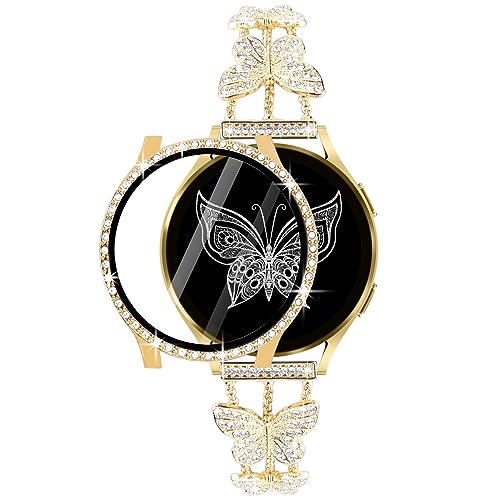 Bracelet Samsung Galaxy Watch 4 5 acier inoxydable 20mm protection ecran montre connectee