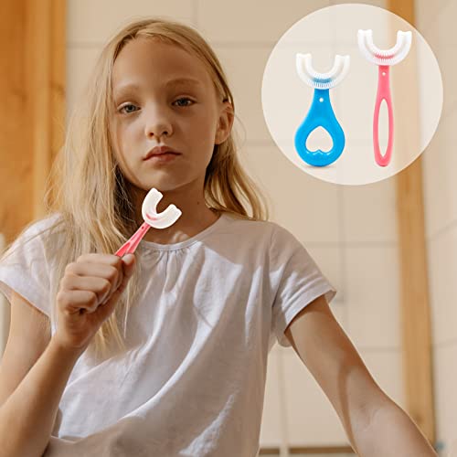 2 spazzolini da denti per bambini, a forma di U