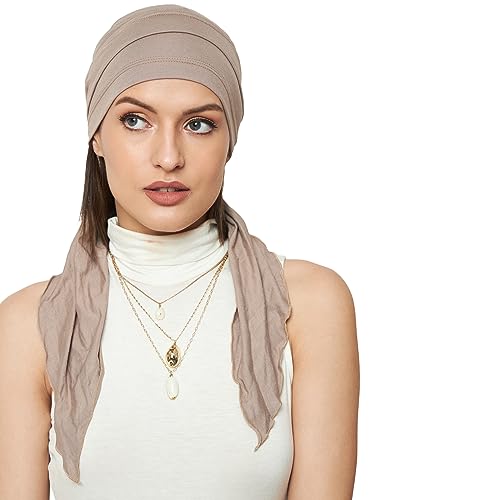 Image of The Headscarves Women Bamboo Pre Tie Scarf (HS107 Multicolor)