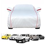 🚗【Excellente qualité】 :Housse de voiture pour Alpine Berlinette (384cm x 145cm x 113cm),bâche de voiture fabriquée en tissu Oxford polyester à double couture et résistant à l'eau, difficile à craquer et à déformer. Cette housse de voiture légère a une fermeture éclair de porte, un ourlet élastique pour un ajustement confortable, fixe les sangles sur le volant, peut rendre votre voiture plus sûre par temps venteux, et la housse est livrée avec un sac de rangement.