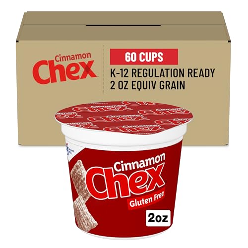 Cinnamon Chex Gluten Free Cereal, Single Serve Foodservice Cups, 60 Ct