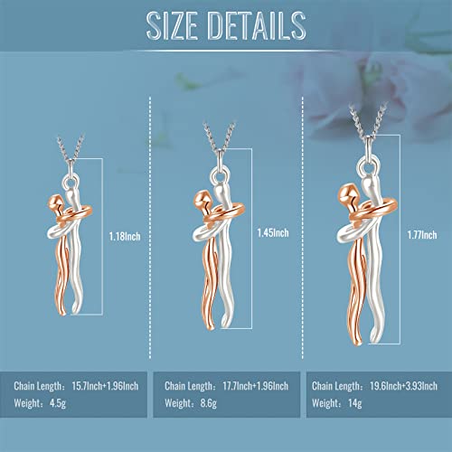 Hug Necklace for Couples Custom Name Hug Necklace Unisex Couple Hugging Love Pendant Jewelry Necklaces Gifts for Women Men Lovers Valentine's Day Anniversary3