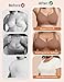 Vertvie Jelly Bras for Women Plus Size Minimizer Soft Wireless Push Up Bra Full Supportive Older Lift Back Coverage Bralette(Coffee,38DD)