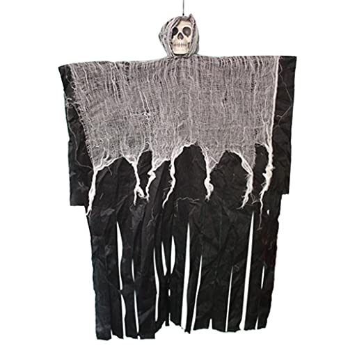 Colgante de calavera colgante de tela de Halloween aterrador para adornos para esqueleto colgante W