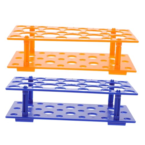 OUNONA 2pcs Rack Test Tube Storage Rack Laboratory Equipment Test Tube Bracket Test Tube Stand Test Tube Racks Research Test Tube Rack Holder Plastic