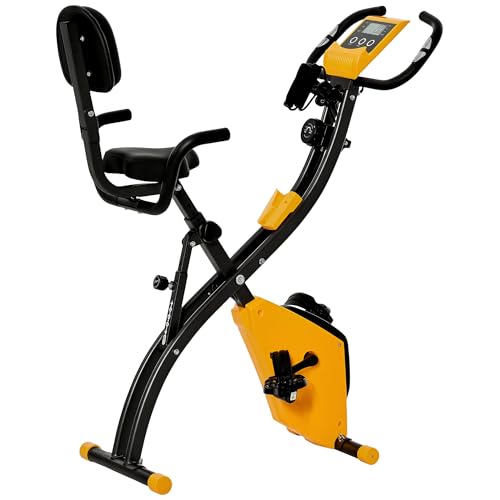 HOMCOM Bicicleta estática plegable, bicicleta estática, home trainer para adultos, 8 niveles de...