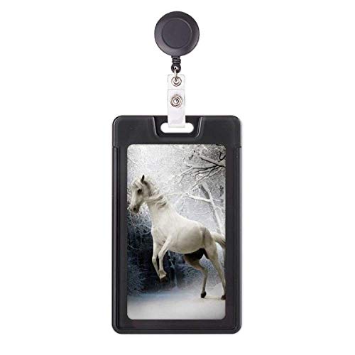 Porte-badge rétractable robuste White Horse Science à cordon fluide nature