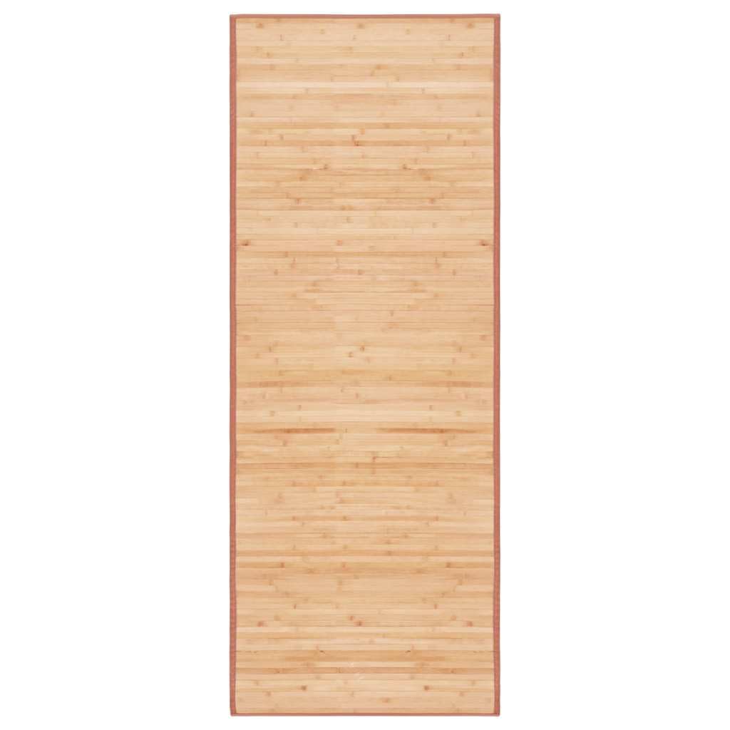 Tapis en Bambou Marron 80x200 cm avec Support antidérapant pour intérieur et extérieur, Design Moderne et Vintage, Facile à Nettoyer et résistant, idéal pour Salon, Chambre ou entrée