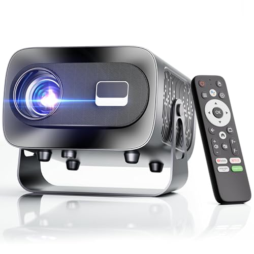Image of Projector with WiFi and Bluetooth, Electric Focus & Vertical Keystone, 1080P HD 4K Support, Smart Projector with Built-in Streaming Apps, Portable Projector for Outdoor & Home Movie