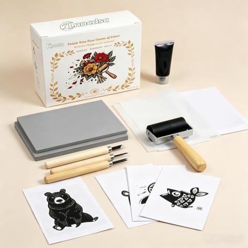 Complete Linocut Kit with Easy-Carve Blocks
