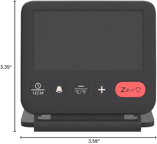 Miniatura 9 de NOKLEAD Reloj despertador digital de viaje para dormitorio y oficina: pequeño reloj de escritorio LCD con luz de fondo, fecha, temperatura,